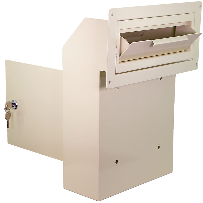 D1A-W - Through the Door Locking Mailbox for Daily Items, Light Gray