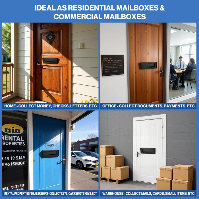 D1D-H - Rainproof Through-the-Door Key Drop Box with Combination Lock