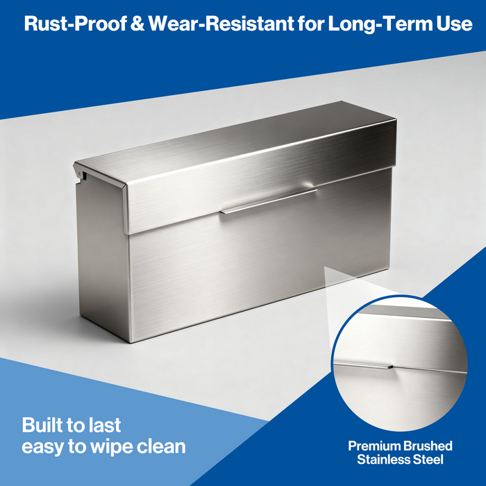 D20 - Stainless Steel Mailbox Modern Mailbox for Outside