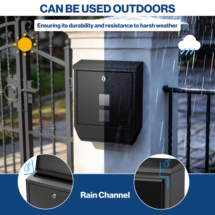 D21B-H - Rainproof Galvanized Steel Mailbox Wall Mount