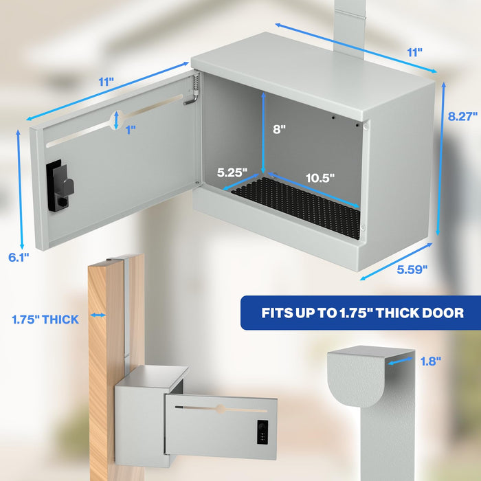 D22-G - Over The Door Steel Drop Box with Combination Lock