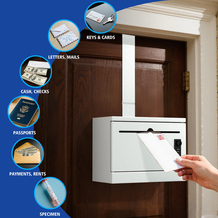 D22-G - Over The Door Steel Drop Box with Combination Lock