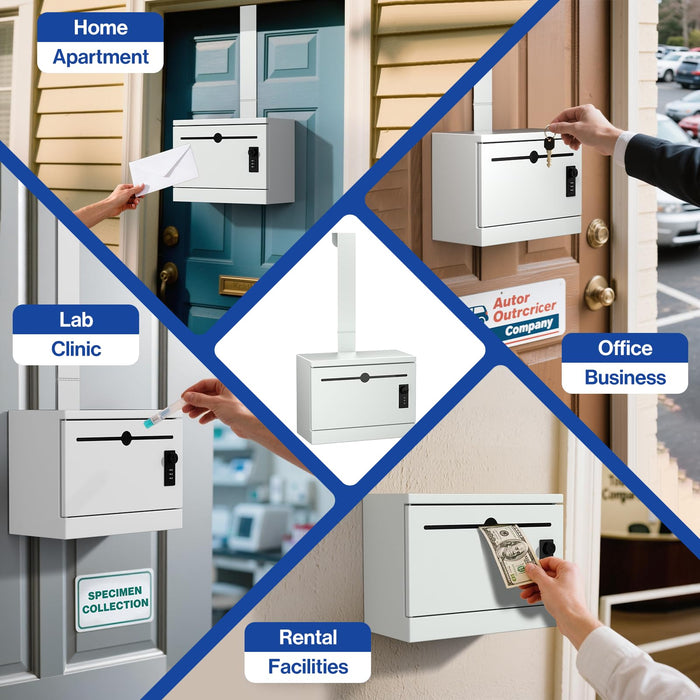 D22-G - Over The Door Steel Drop Box with Combination Lock