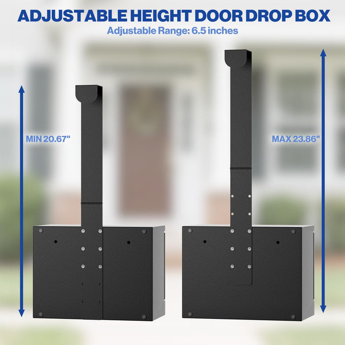 D22-H - Over The Door Steel Drop Box with Combination Lock (Black)