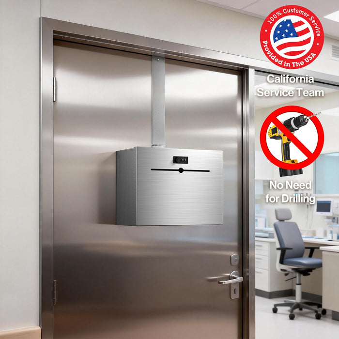 D22S - Over-The-Door Stainless Steel Box (Silver)