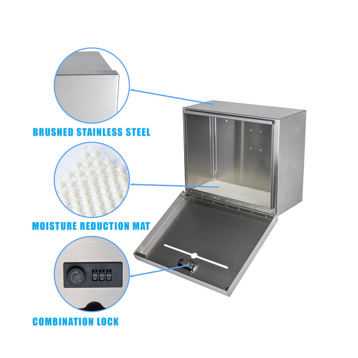 D22S - Over-The-Door Stainless Steel Box (Silver)