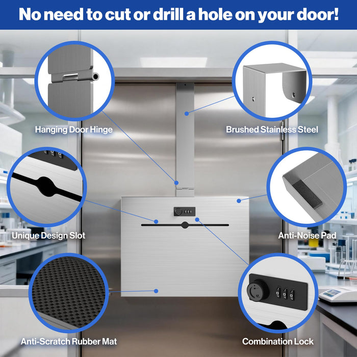 D22S - Over-The-Door Stainless Steel Box (Silver)