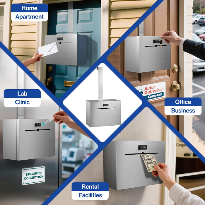 D22S - Over-The-Door Stainless Steel Box (Silver)