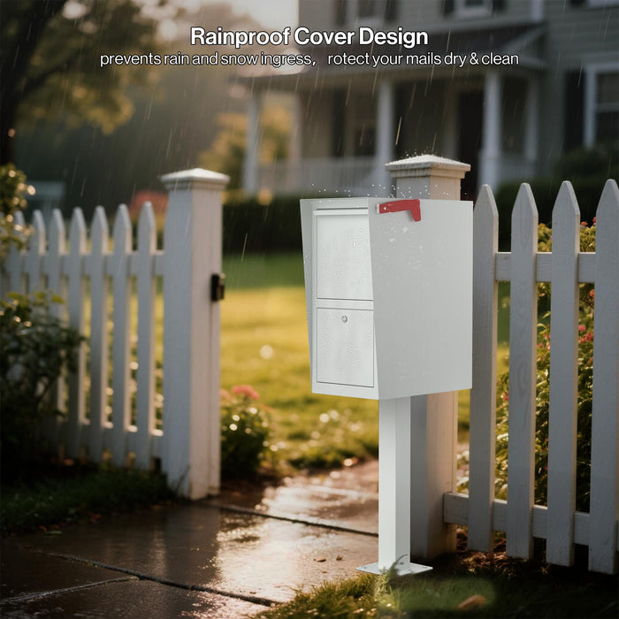 D25-G - Curbside Large Mailbox for Outside (White)