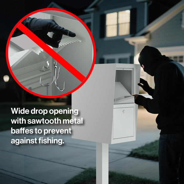 D25-G - Curbside Large Mailbox for Outside (White)