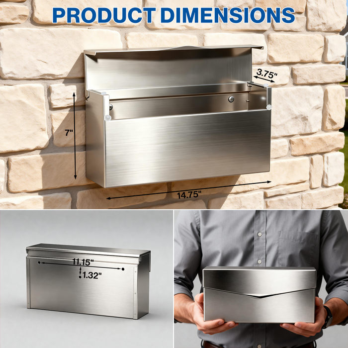 D31 - Rainproof Stainless Steel Mailbox
