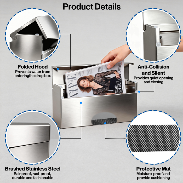 D31 - Rainproof Stainless Steel Mailbox