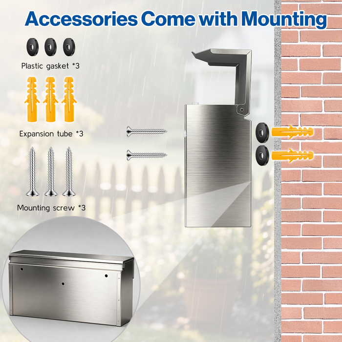 D31 - Rainproof Stainless Steel Mailbox