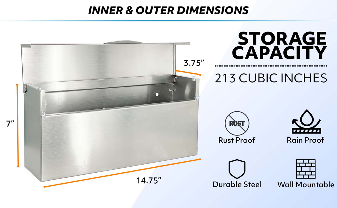 D31 - Rainproof Stainless Steel Mailbox