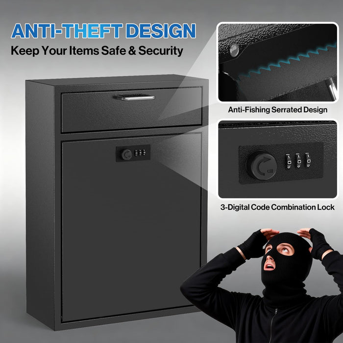 D4L-H - Large Locking Mailbox with Combination Lock