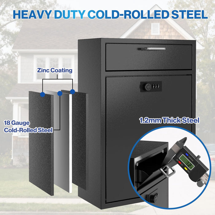 D4L-H - Large Locking Mailbox with Combination Lock