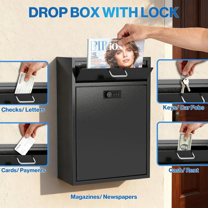 D4L-H - Large Locking Mailbox with Combination Lock