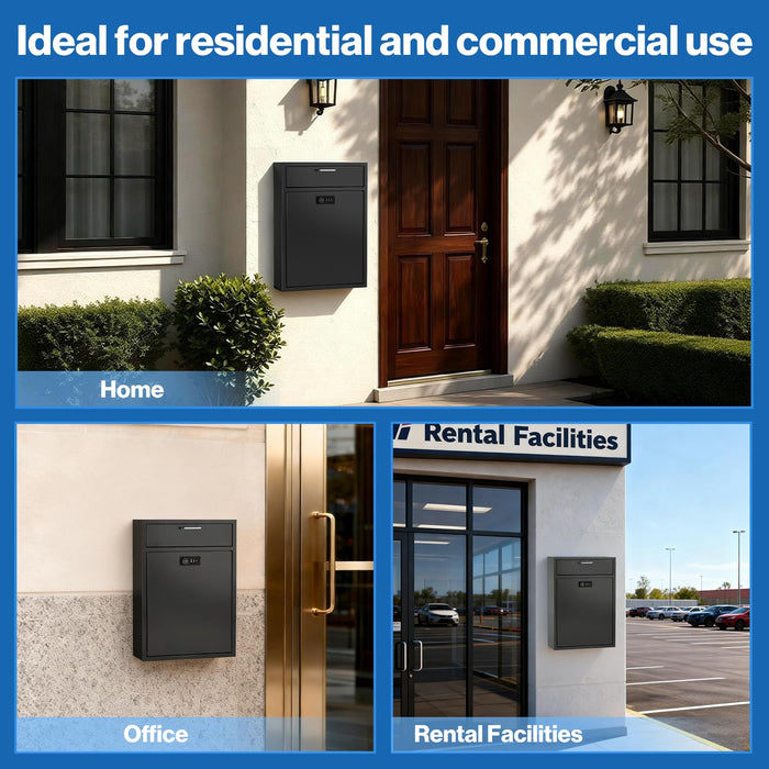 D4L-H - Large Locking Mailbox with Combination Lock