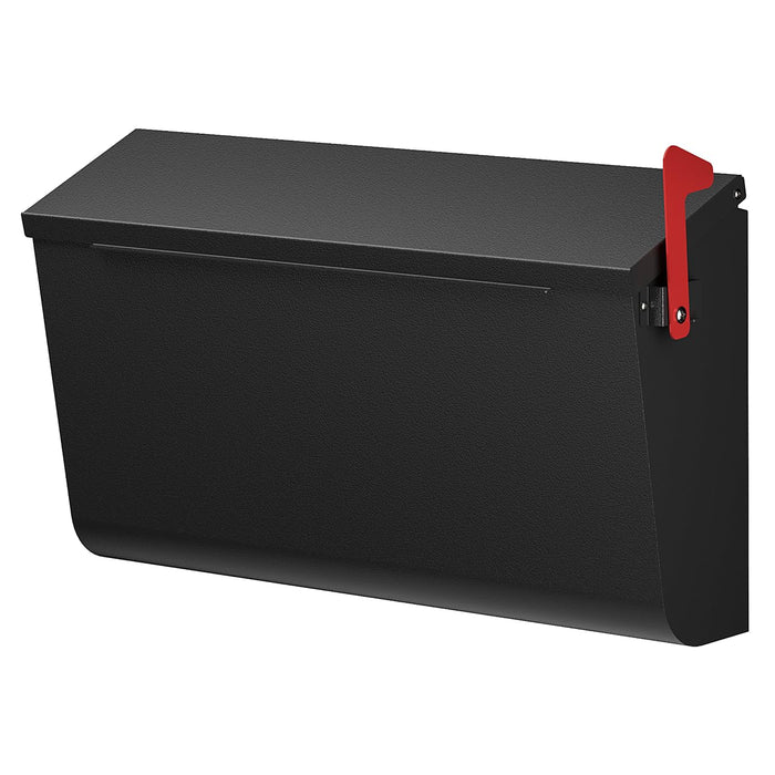 D5-H - Galvanized Steel Modern Black Metal Mailbox