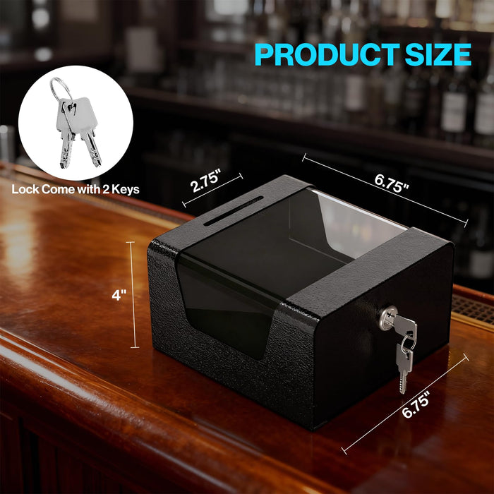 D8-H - Steel Locking Tip Box with Combination Cable Lock