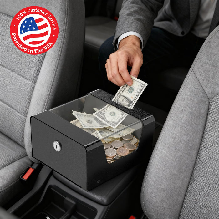 D8-H - Steel Locking Tip Box with Combination Cable Lock