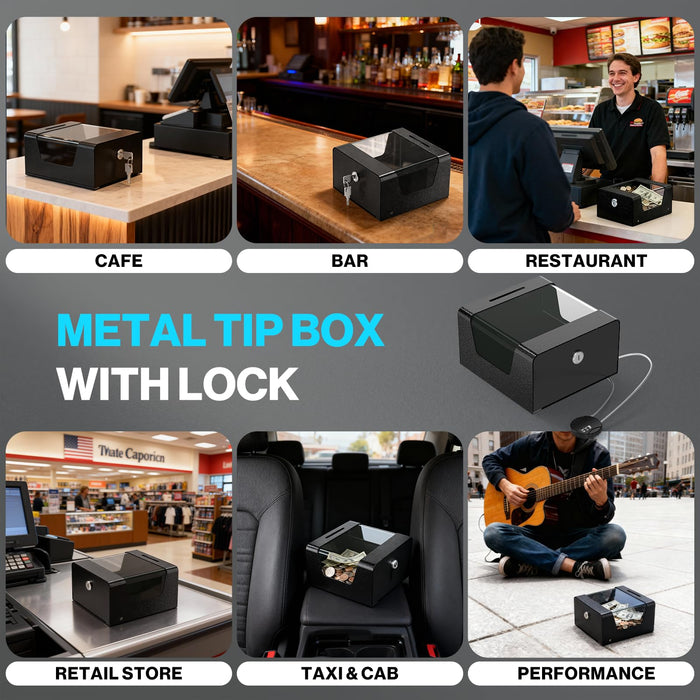 D8-H - Steel Locking Tip Box with Combination Cable Lock