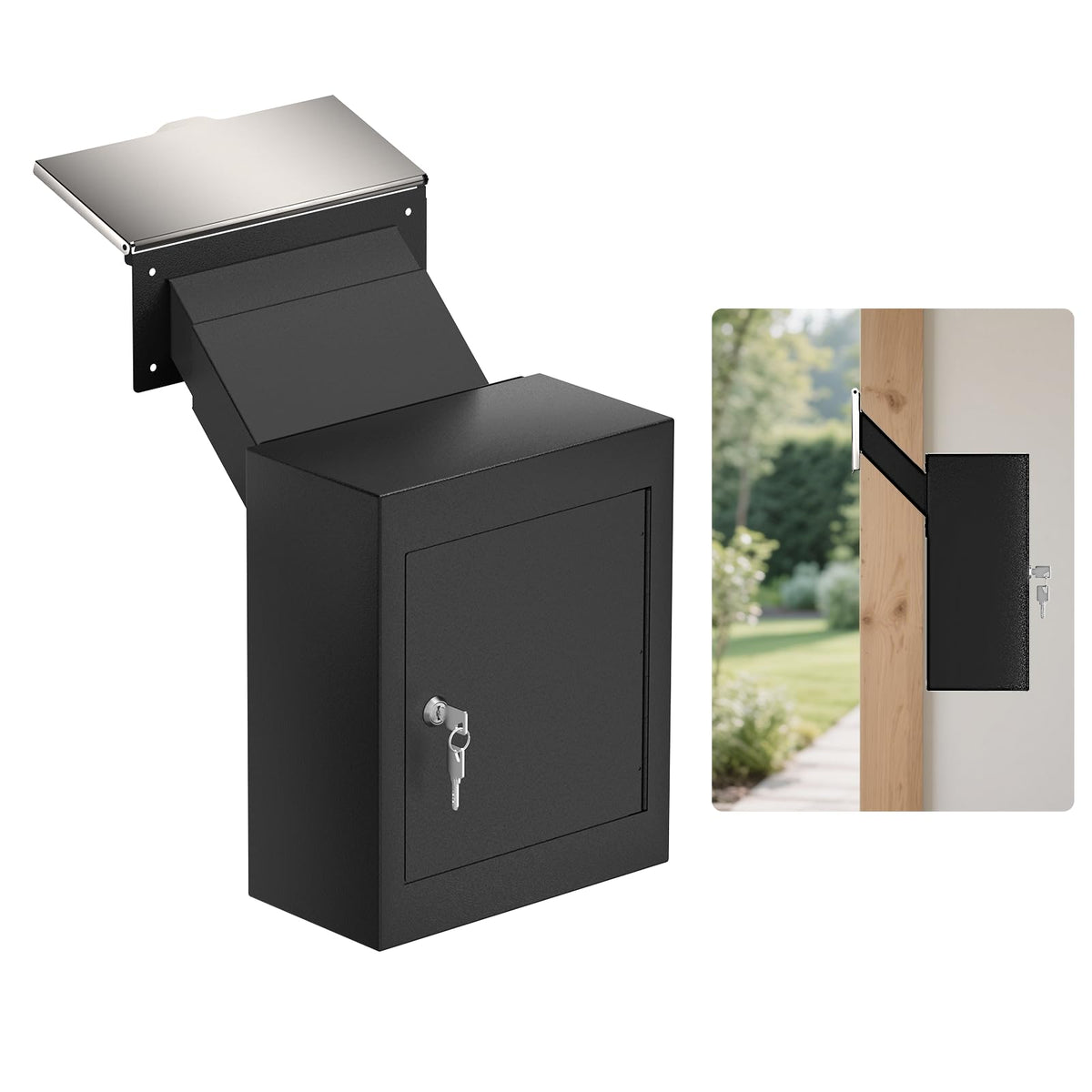 D9N-H - Through-The-Wall Drop Box with Rainproof Cover — Pochar LLC
