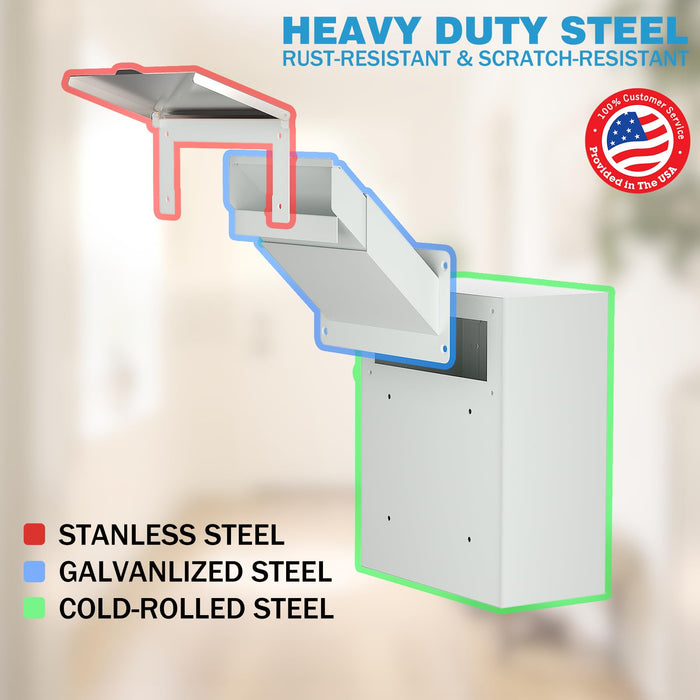 D9N-W - Through the Wall Drop Box (Off-White)