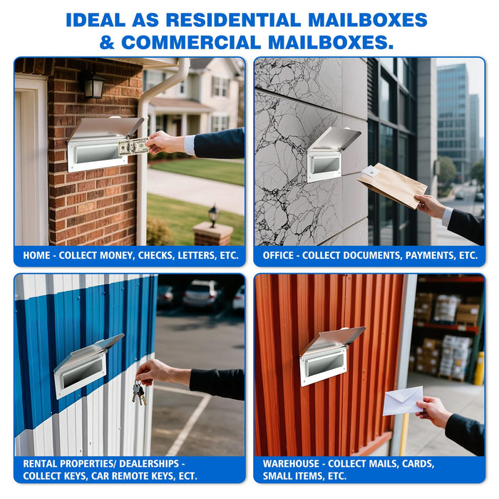 D9N-W - Through the Wall Drop Box (Off-White)