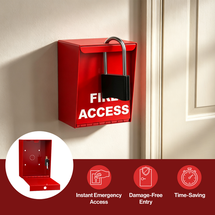 DF2 - Wall Mounted Fire Key Lock Box with Combination Lock