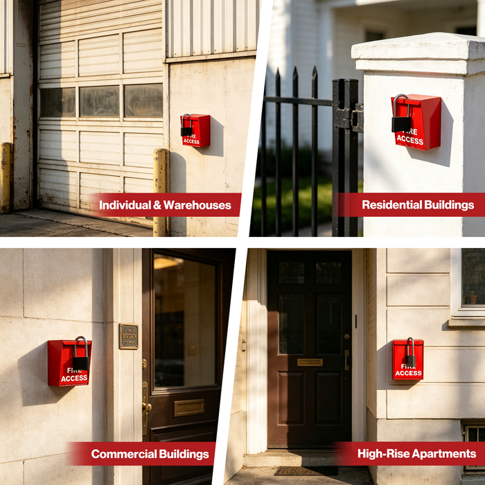 DF2 - Wall Mounted Fire Key Lock Box with Combination Lock
