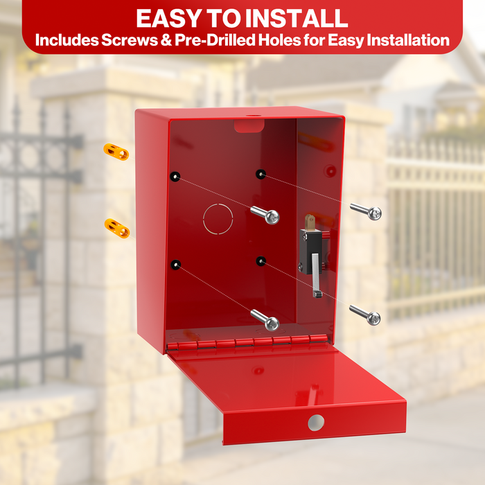 DF2 - Wall Mounted Fire Key Lock Box with Combination Lock