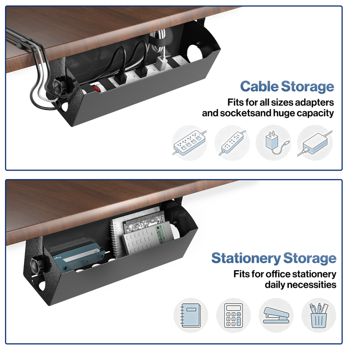 DR3 - 15’’ Under Desk Cable Management Tray
