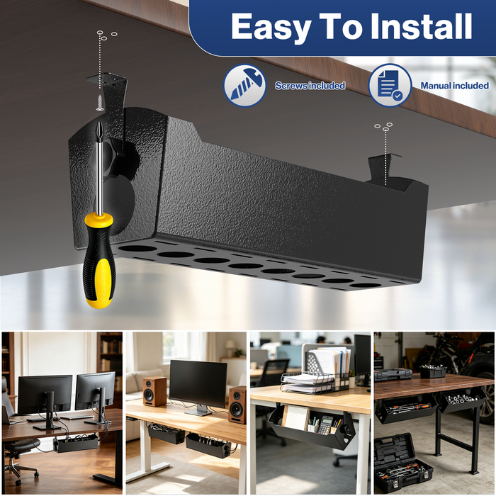 DR3 - 15’’ Under Desk Cable Management Tray