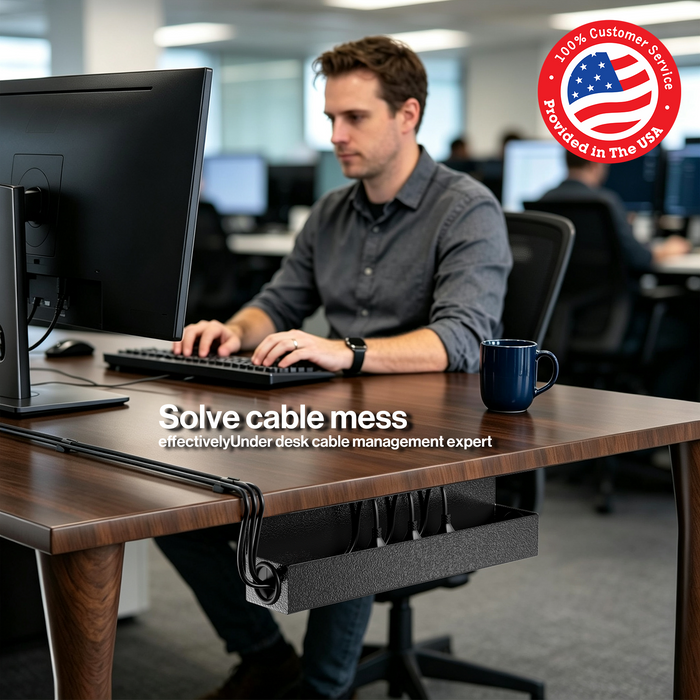 DR4 - 16’’ Under Desk Cable Management Tray