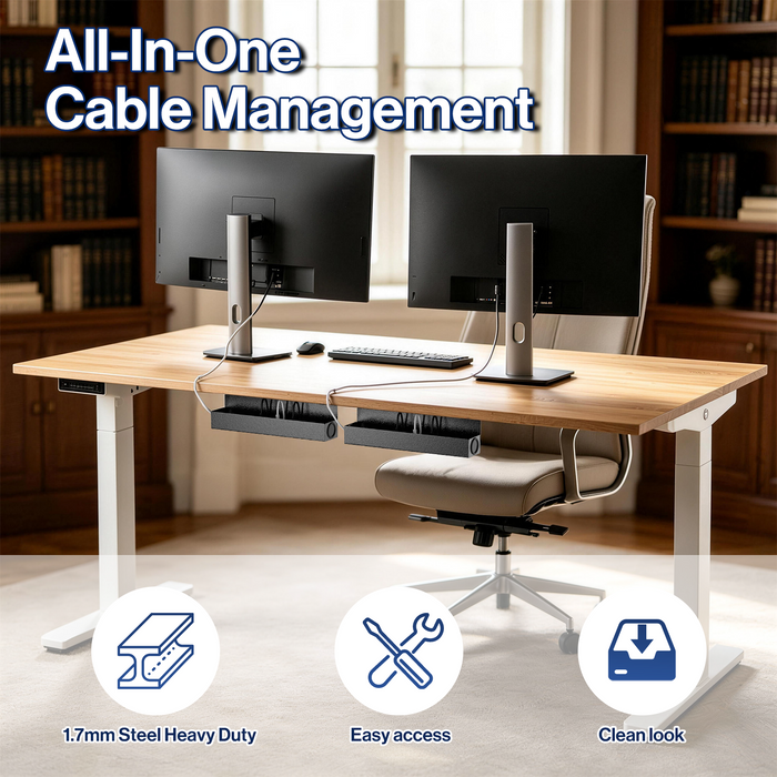 DR4 - 16’’ Under Desk Cable Management Tray