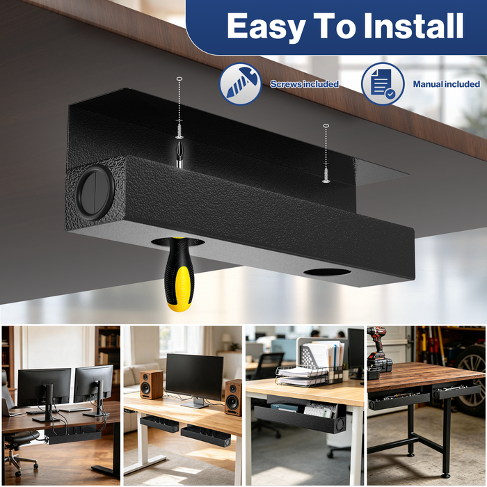 DR4 - 16’’ Under Desk Cable Management Tray