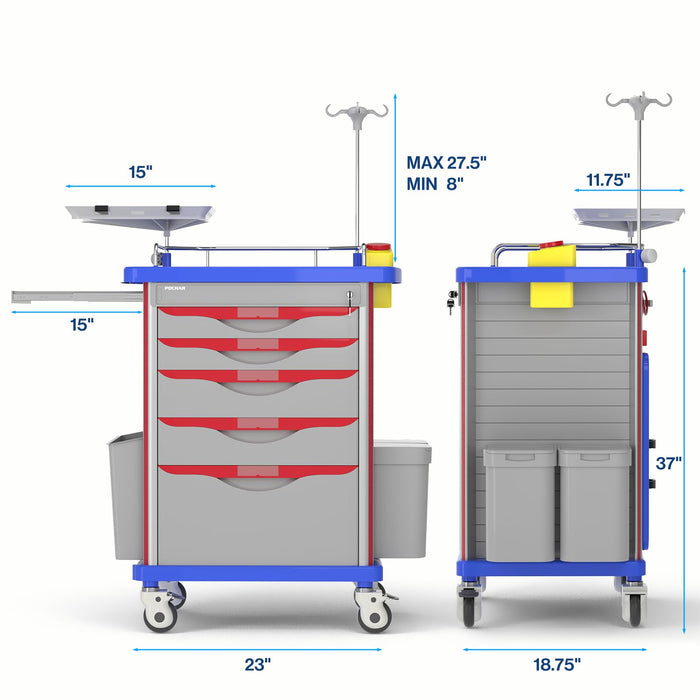 ET-01 - Medical Crash Cart with Emergency Accessory