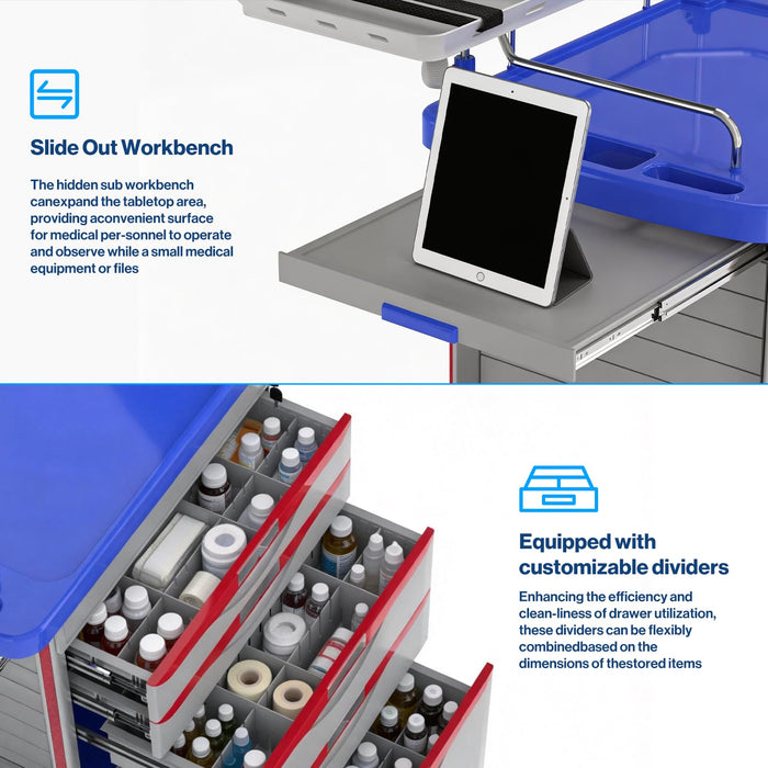 ET-01 - Medical Crash Cart with Emergency Accessory