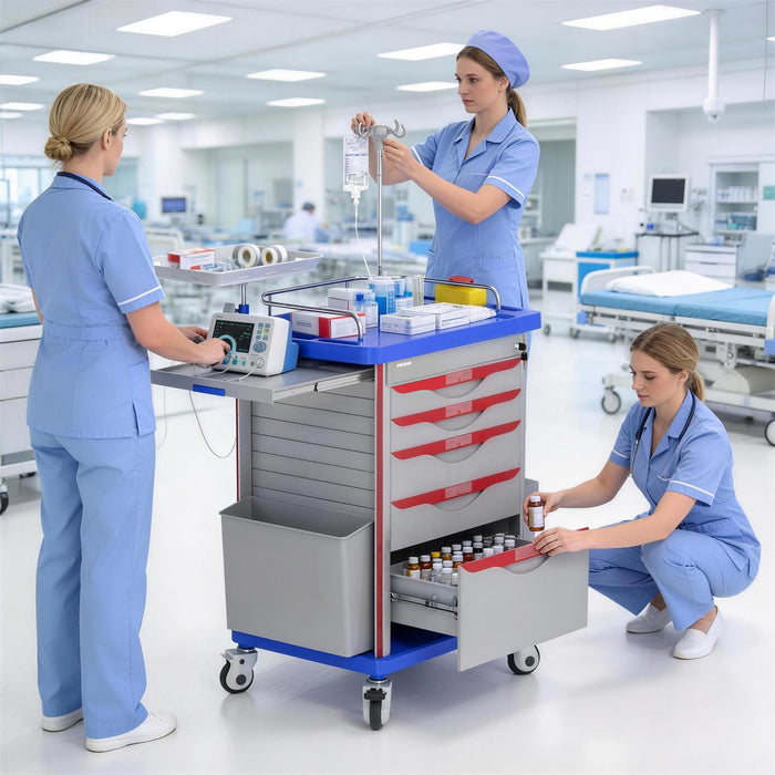 ET-01 - Medical Crash Cart with Emergency Accessory