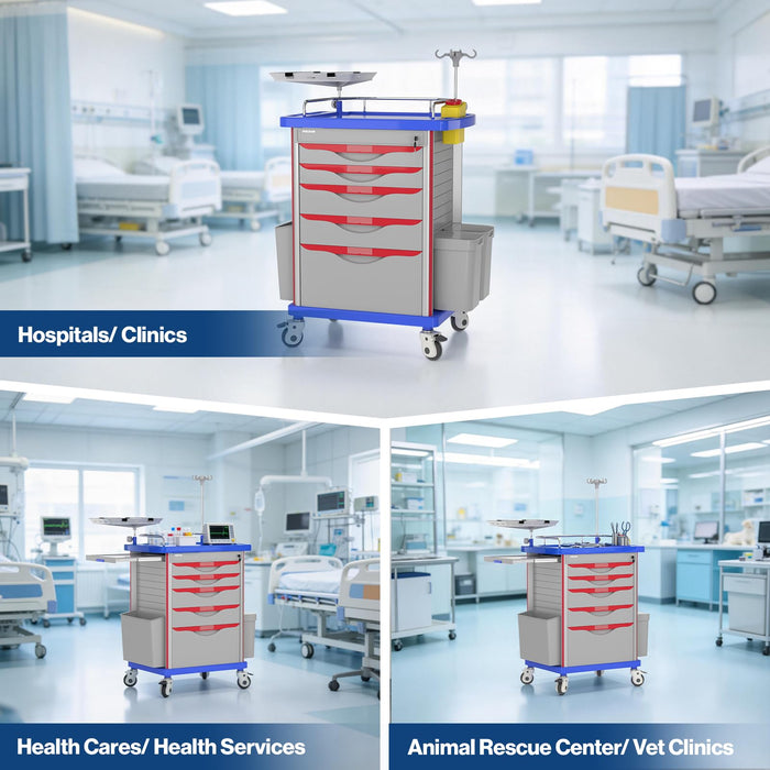 ET-01 - Medical Crash Cart with Emergency Accessory