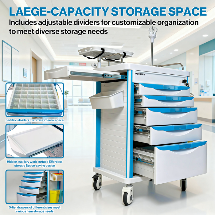 ET-02 - Medical Crash Cart with Emergency Accessory