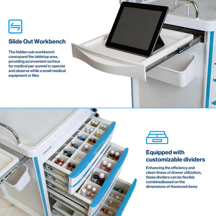 ET-02 - Medical Crash Cart with Emergency Accessory