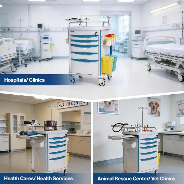 ET-02 - Medical Crash Cart with Emergency Accessory