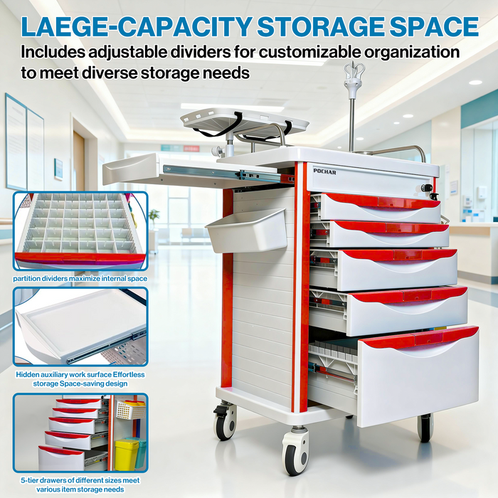 ET-03 - Medical Crash Cart with Emergency Accessory