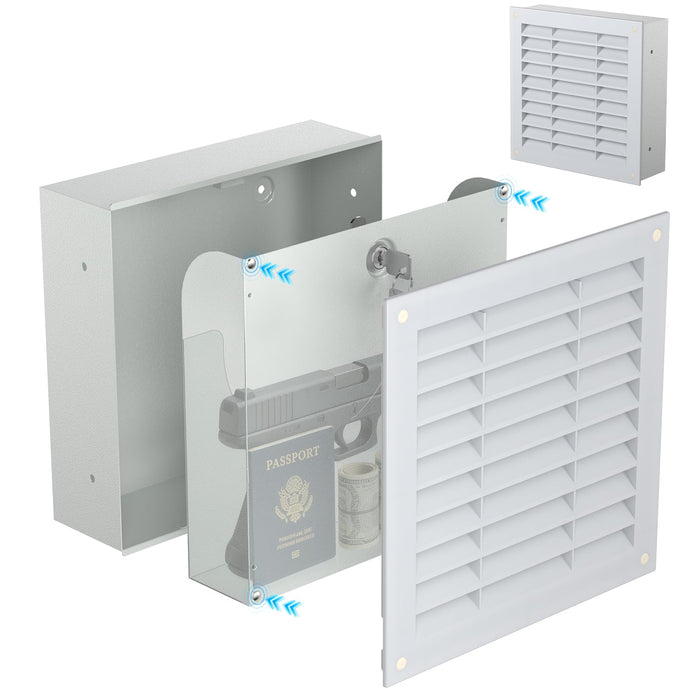 G31-W - Hidden Wall Safe with Air Vent Cover, Key Lock