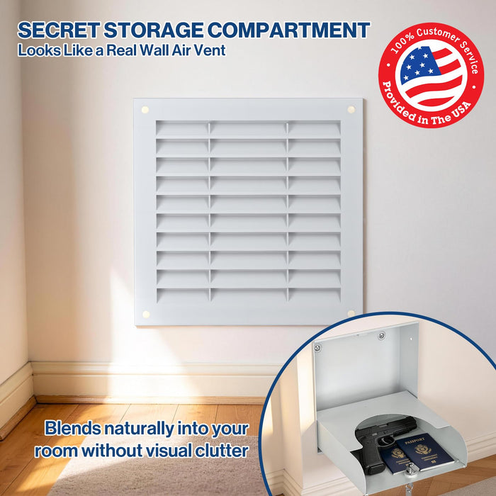 G31-W - Hidden Wall Safe with Air Vent Cover, Key Lock