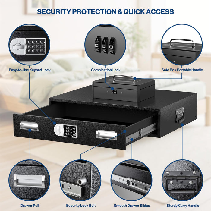 G3S-H - Under Bed Gun Safe Drawer for Pistol