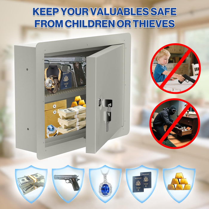 G9-W - In Wall Gun Safe with Key Lock