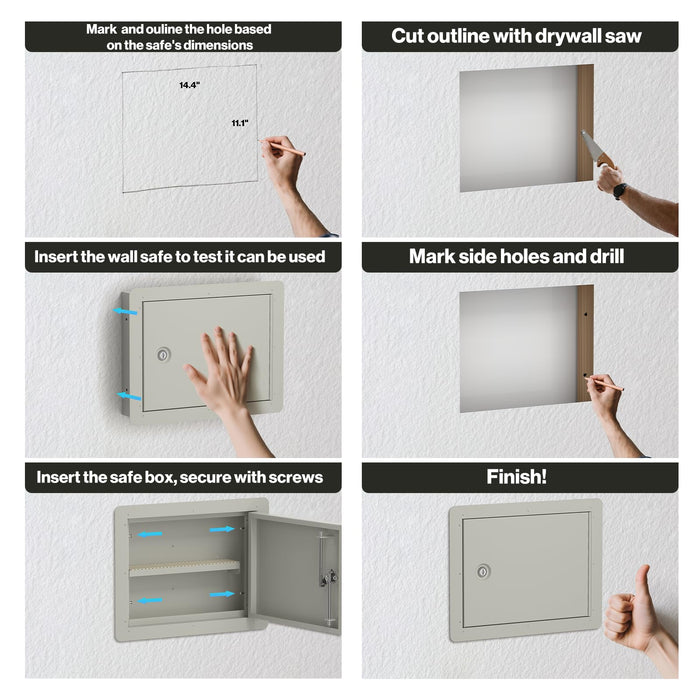 G9-W - In Wall Gun Safe with Key Lock